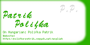 patrik polifka business card